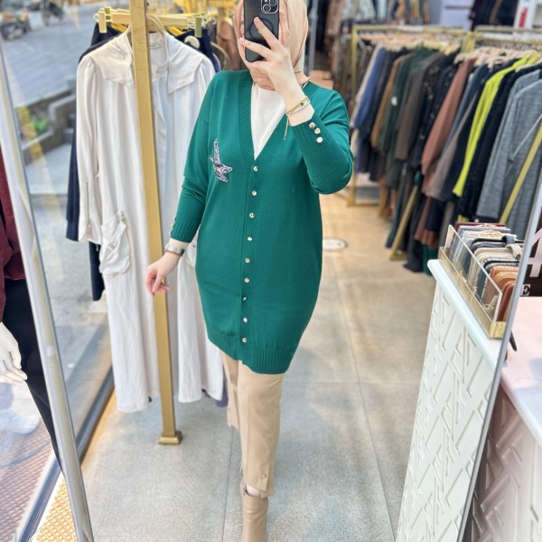 3207 Kuş Detaylı Tunik - Görsel 28