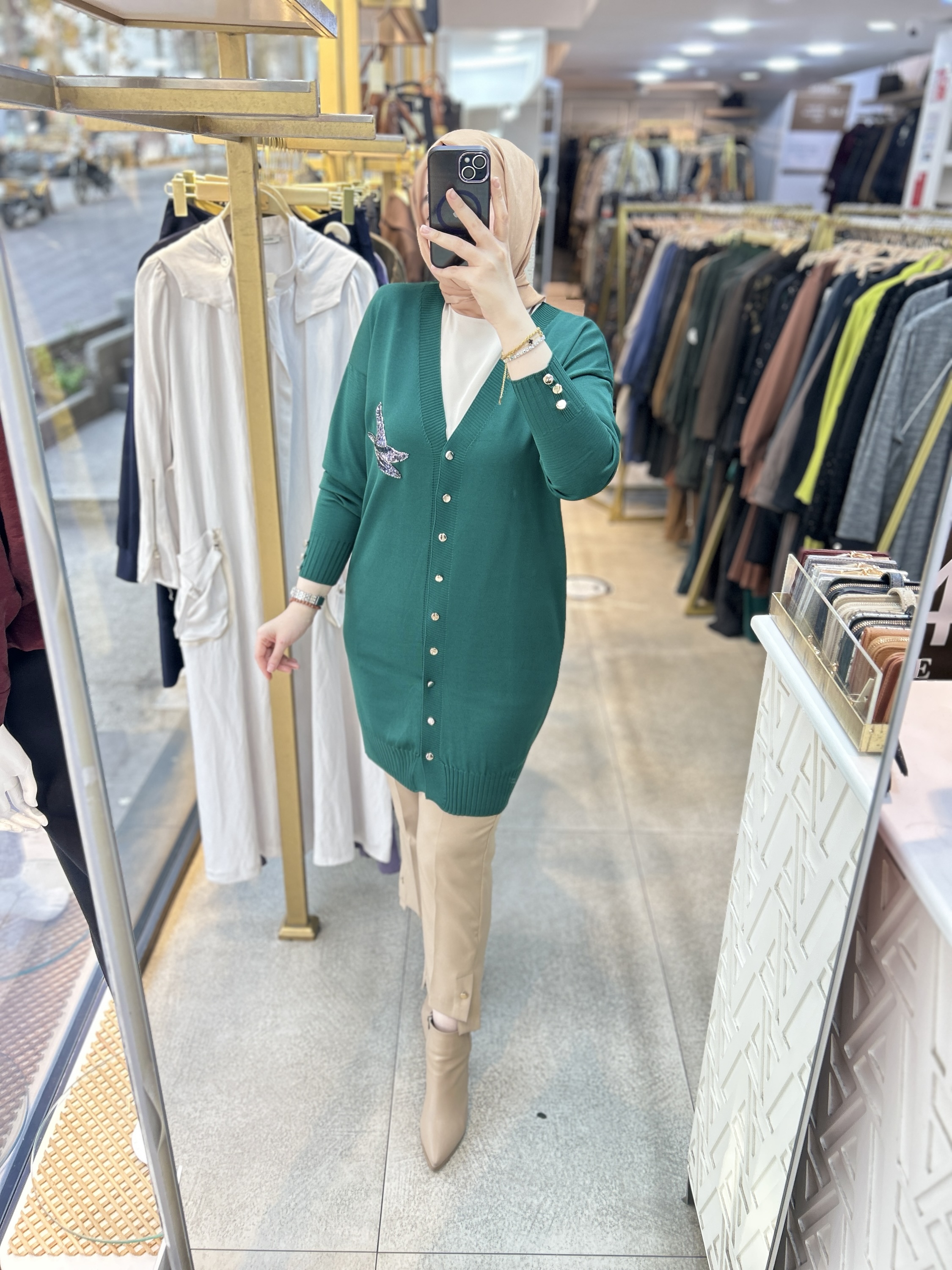 3207 Kuş Detaylı Tunik - Görsel 28