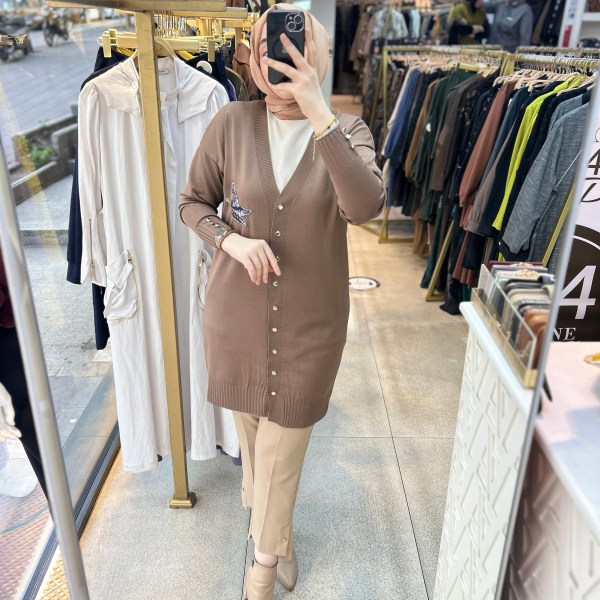 3207 Kuş Detaylı Tunik - Görsel 12