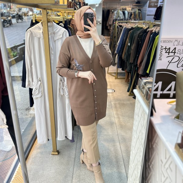 3207 Kuş Detaylı Tunik - Görsel 11