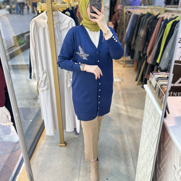 3207 Kuş Detaylı Tunik - Görsel 13