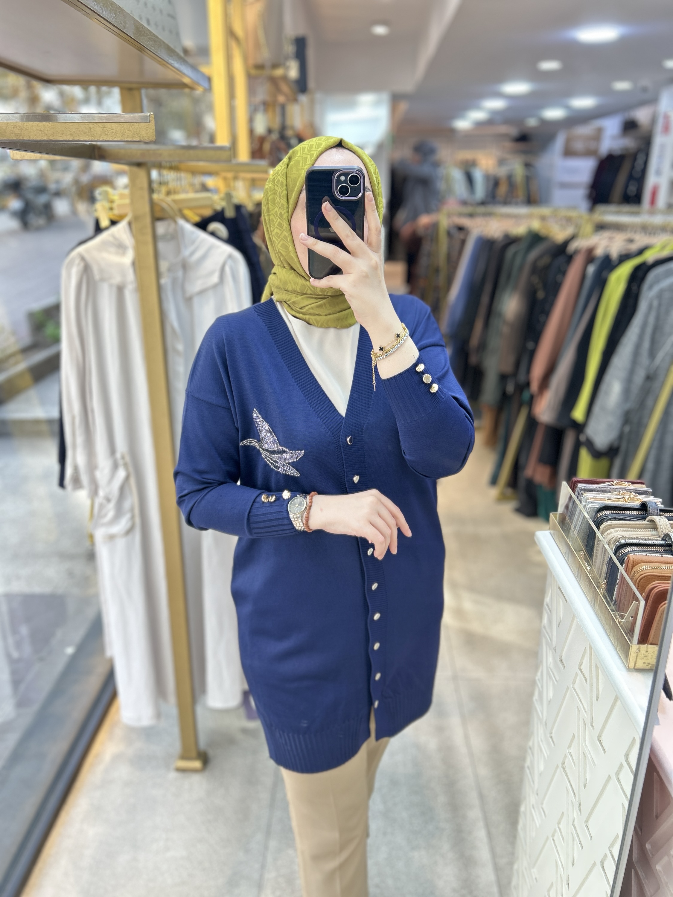 3207 Kuş Detaylı Tunik - Görsel 14