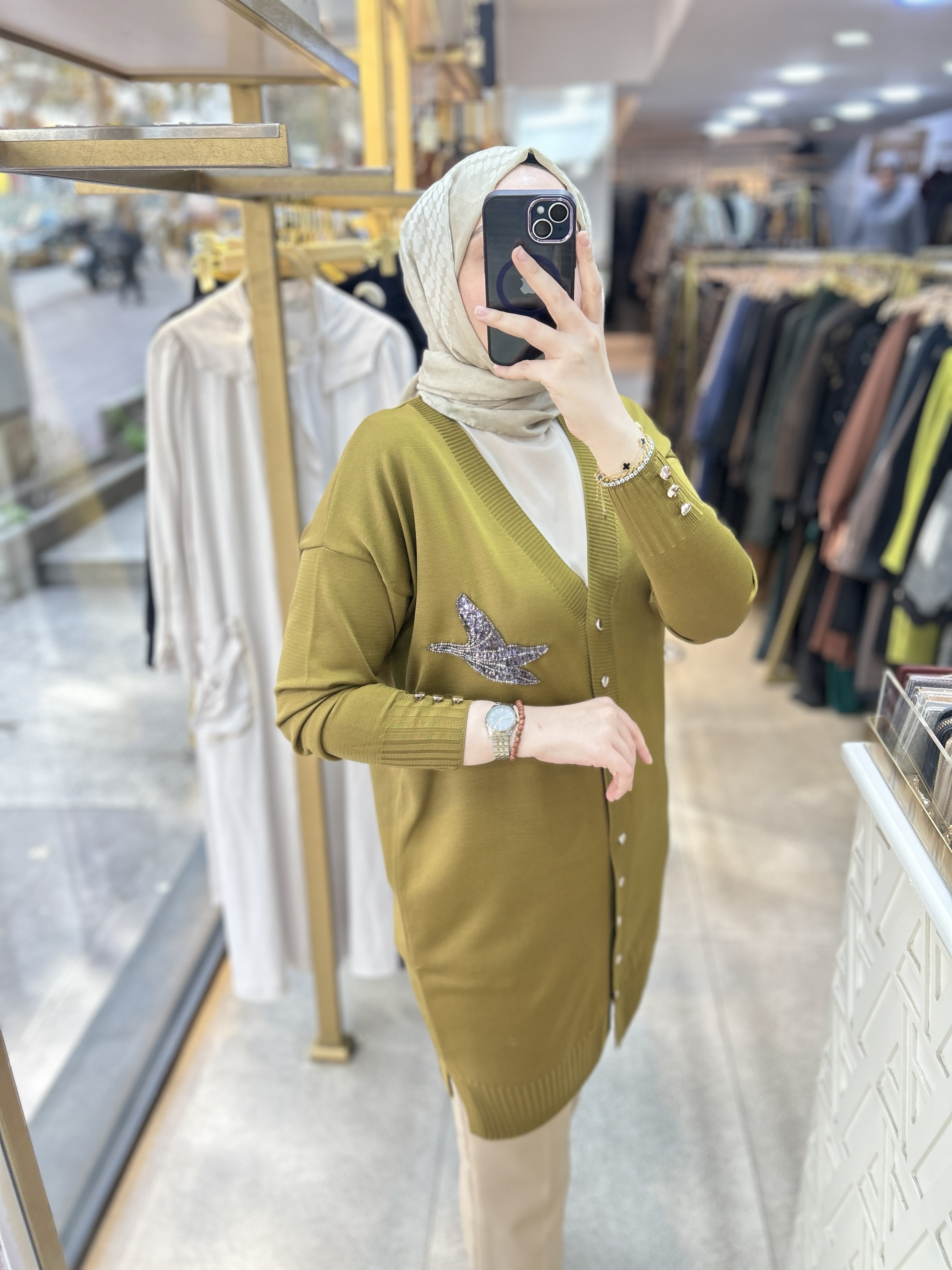 3207 Kuş Detaylı Tunik - Görsel 16