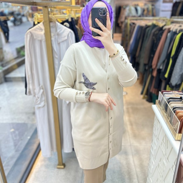 3207 Kuş Detaylı Tunik - Görsel 22