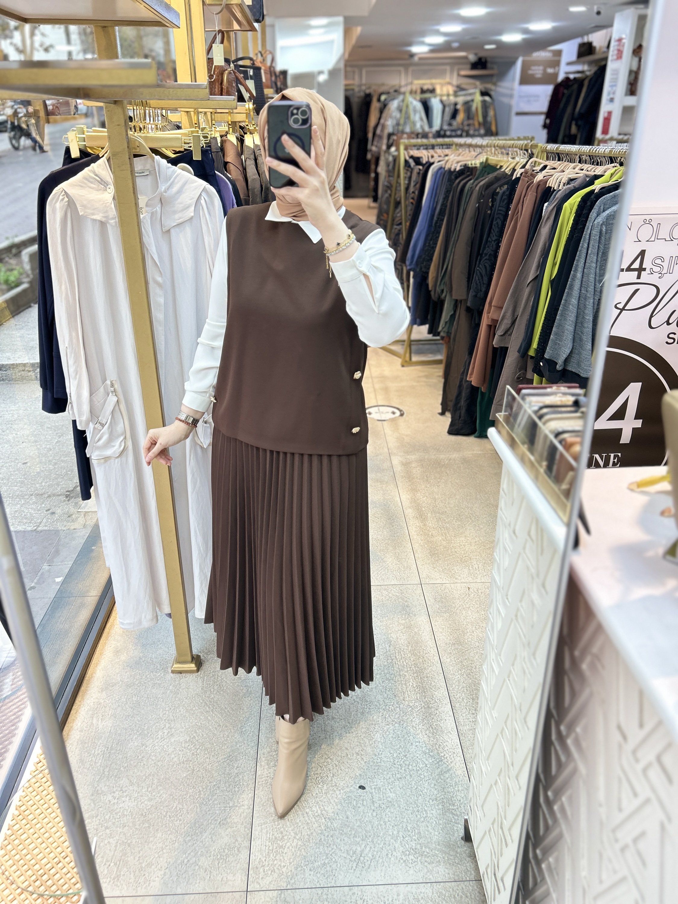 25K6007 BELLİ PİLİSELİ ETEKLİ TAKIM - Görsel 14