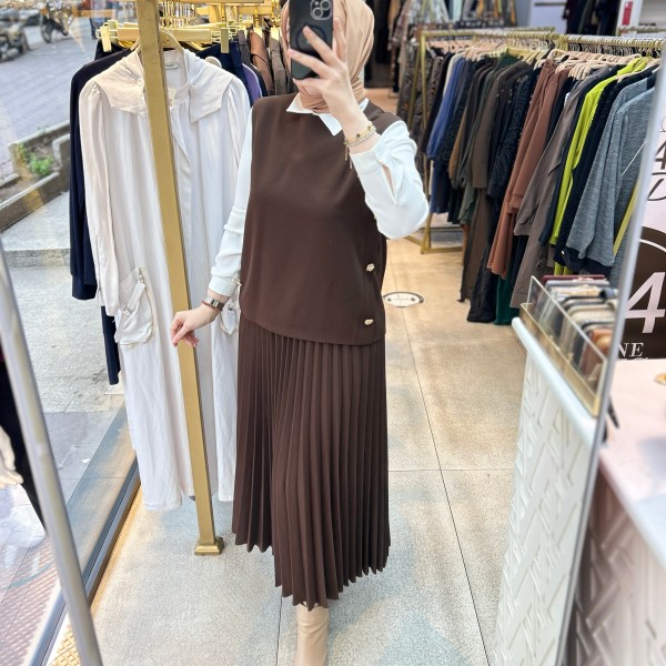 25K6007 BELLİ PİLİSELİ ETEKLİ TAKIM - Görsel 15