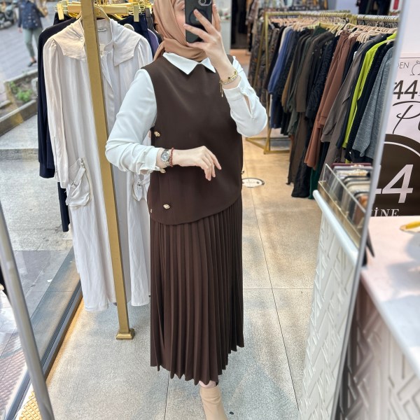 25K6007 BELLİ PİLİSELİ ETEKLİ TAKIM - Görsel 16