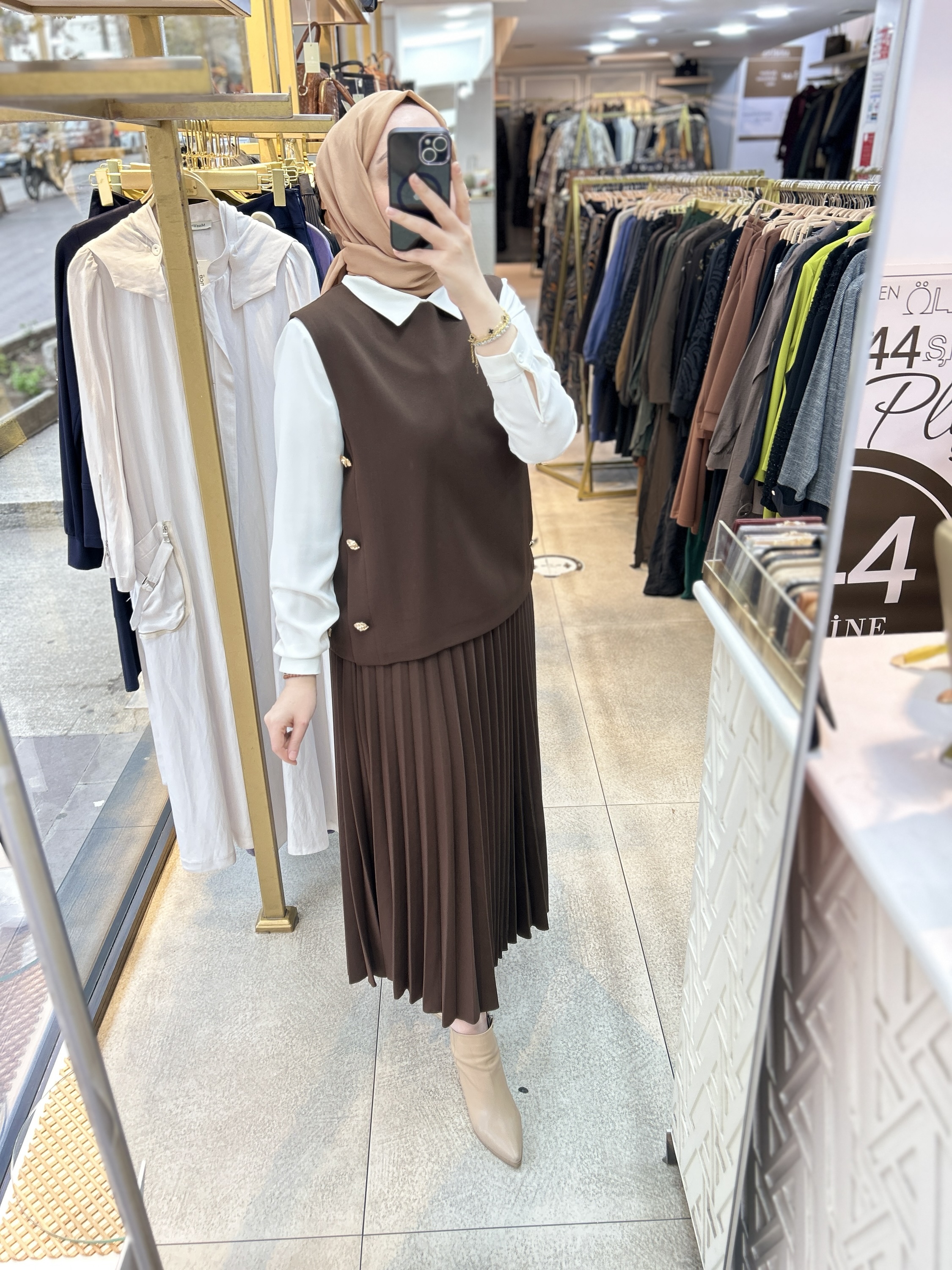 25K6007 BELLİ PİLİSELİ ETEKLİ TAKIM - Görsel 13