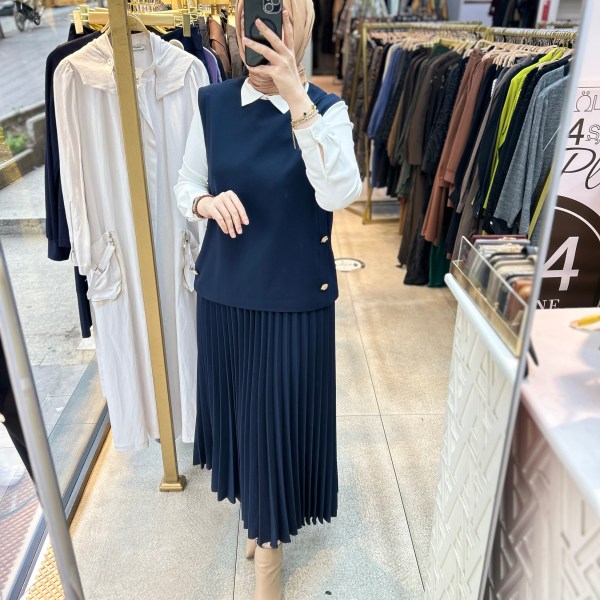 25K6007 BELLİ PİLİSELİ ETEKLİ TAKIM - Görsel 9