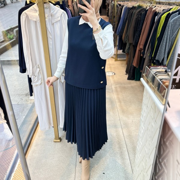 25K6007 BELLİ PİLİSELİ ETEKLİ TAKIM - Görsel 7