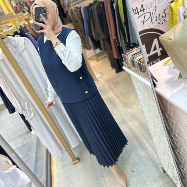 25K6007 BELLİ PİLİSELİ ETEKLİ TAKIM - Görsel 3