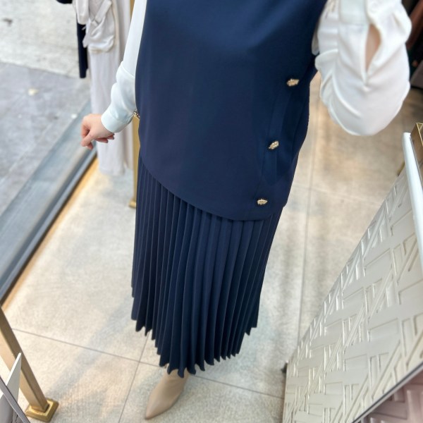 25K6007 BELLİ PİLİSELİ ETEKLİ TAKIM - Görsel 5