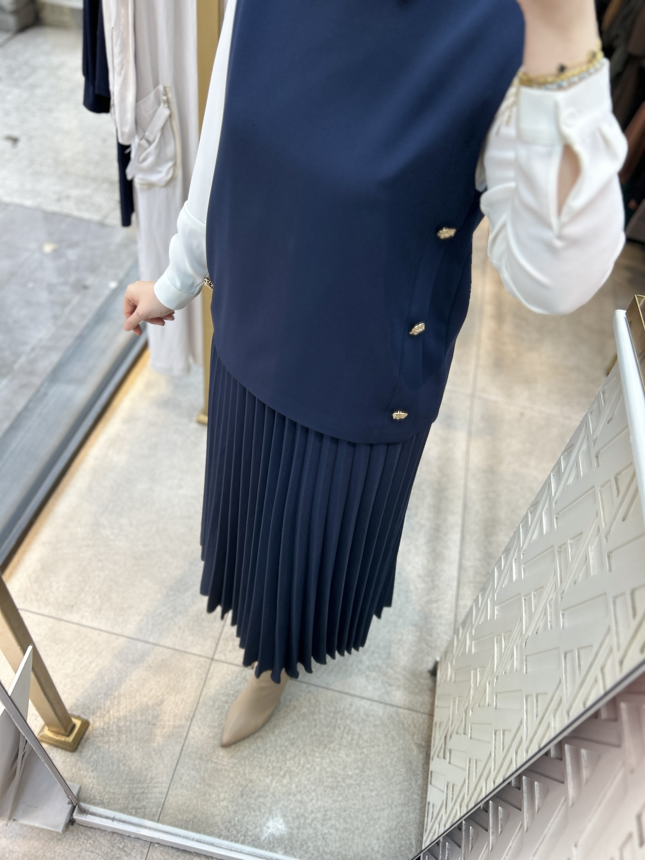 25K6007 BELLİ PİLİSELİ ETEKLİ TAKIM - Görsel 5