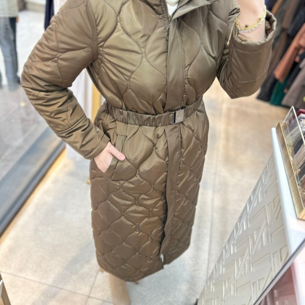 25K7001 KEMERLİ KAPŞONLU KAPİTONE MONT - Görsel 11