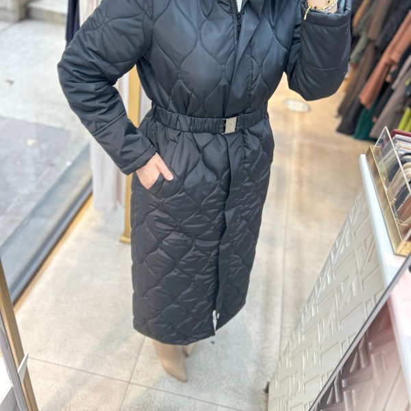 25K7001 KEMERLİ KAPŞONLU KAPİTONE MONT - Görsel 16