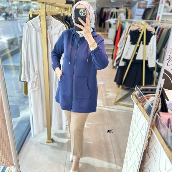 983 Oysho Kumaş Fermuarlı Kap - Görsel 11