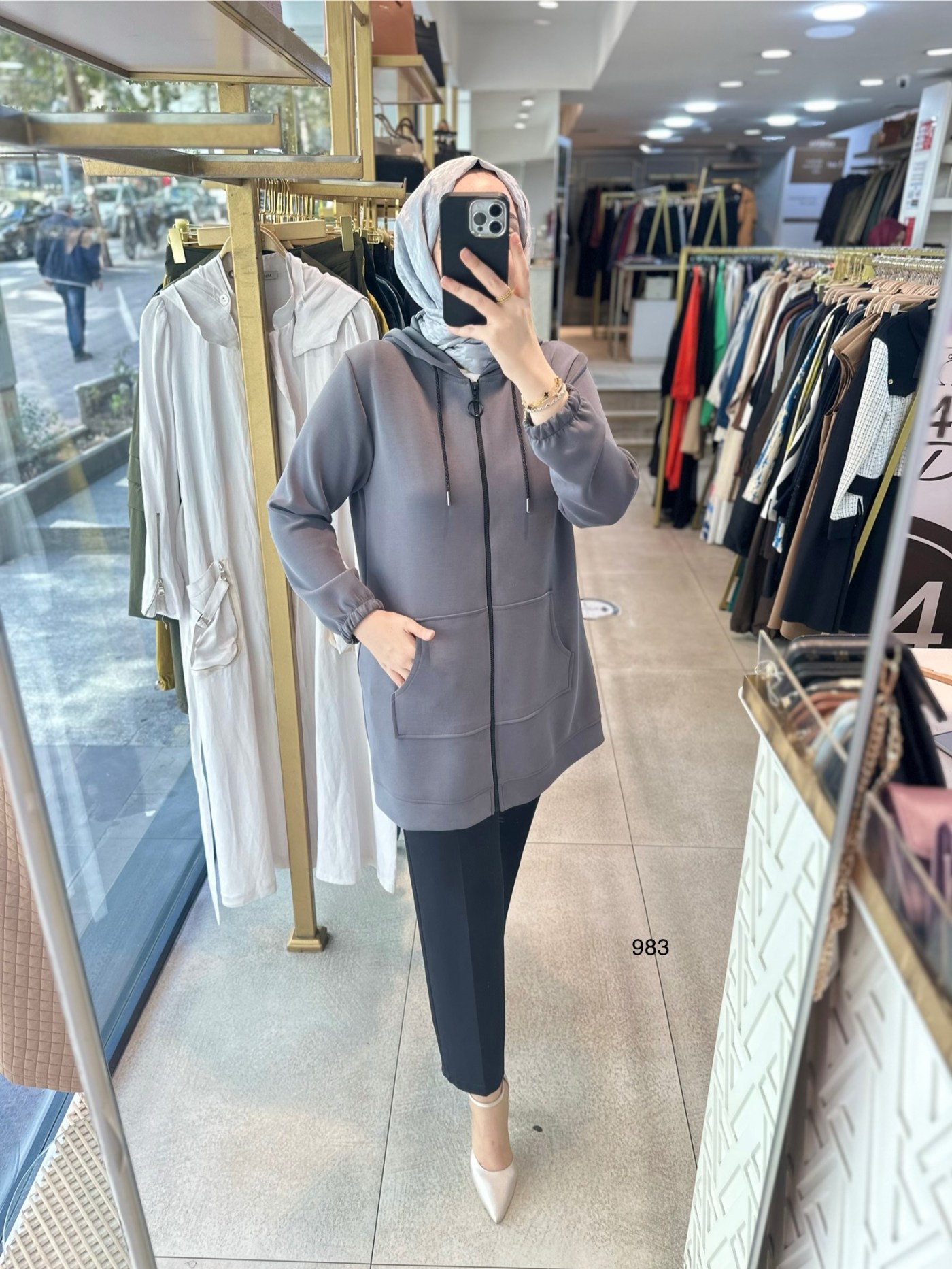 983 Oysho Kumaş Fermuarlı Kap