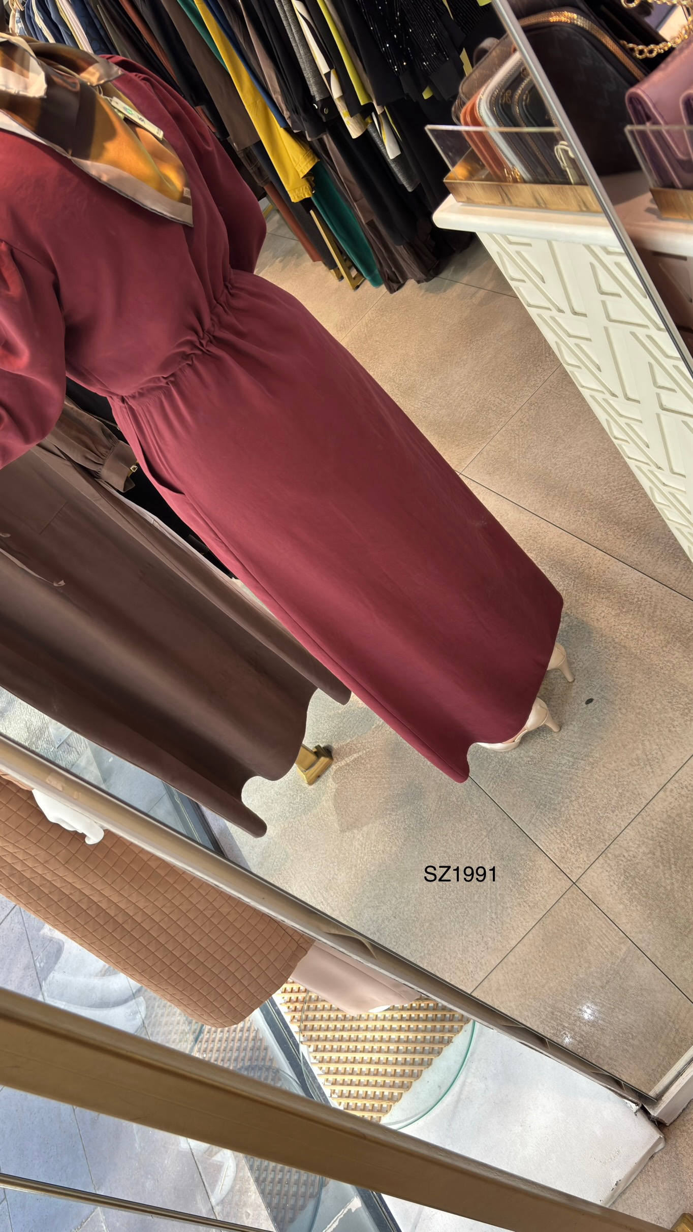 SZ1991 Fermuar Detaylı Elbise