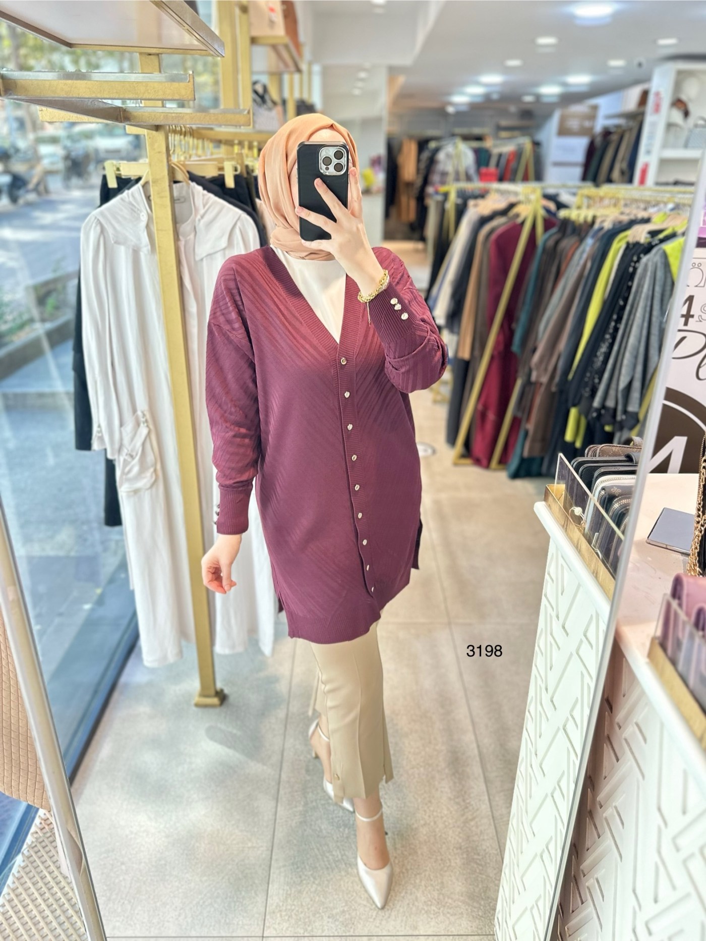 3198 Çizgi Desenli Triko