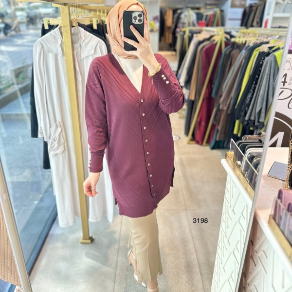 3198 Çizgi Desenli Triko - Görsel 19