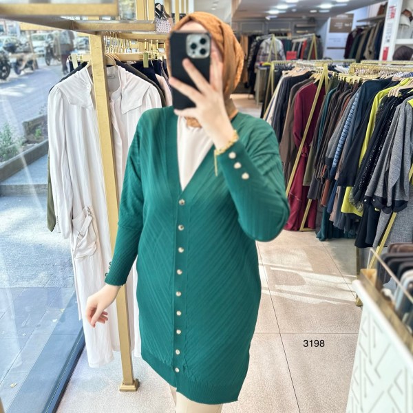 3198 Çizgi Desenli Triko - Görsel 9