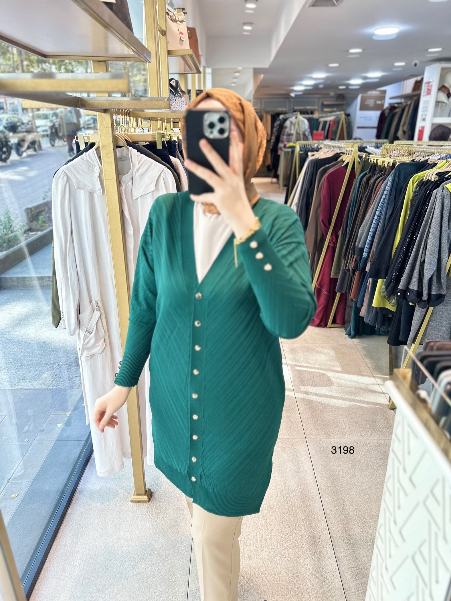 3198 Çizgi Desenli Triko - Görsel 9