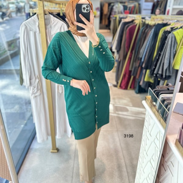 3198 Çizgi Desenli Triko - Görsel 16