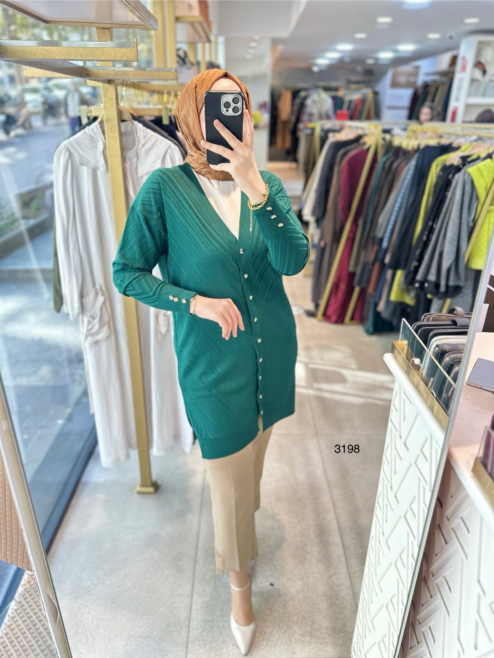 3198 Çizgi Desenli Triko - Görsel 16