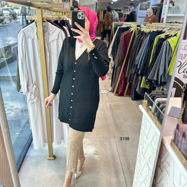 3198 Çizgi Desenli Triko - Görsel 7