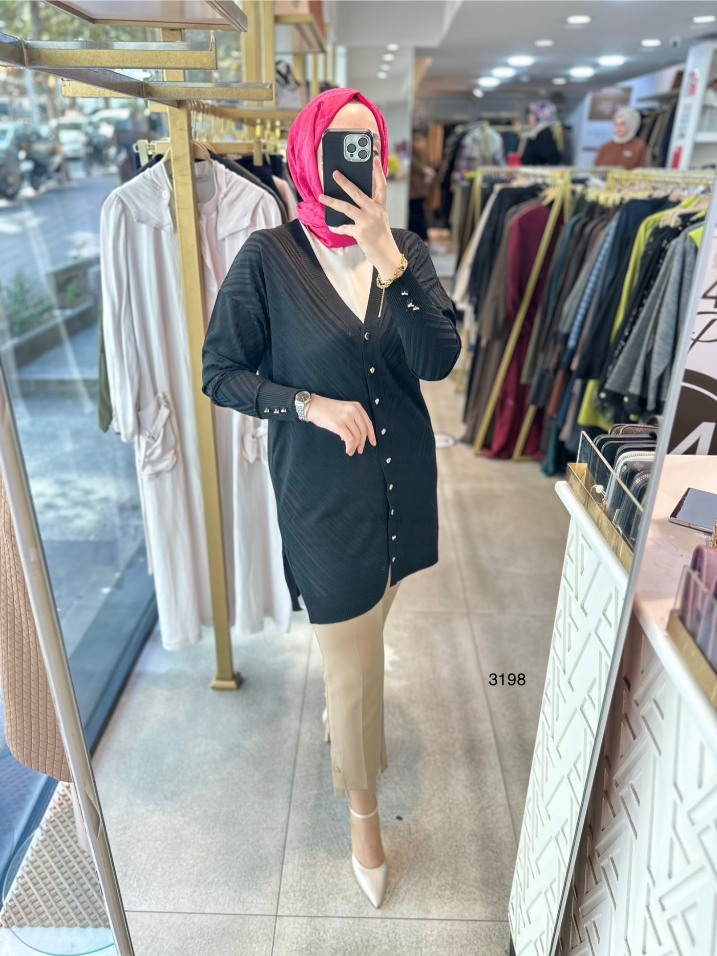 3198 Çizgi Desenli Triko