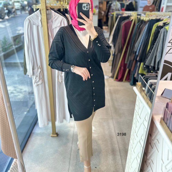 3198 Çizgi Desenli Triko - Görsel 23