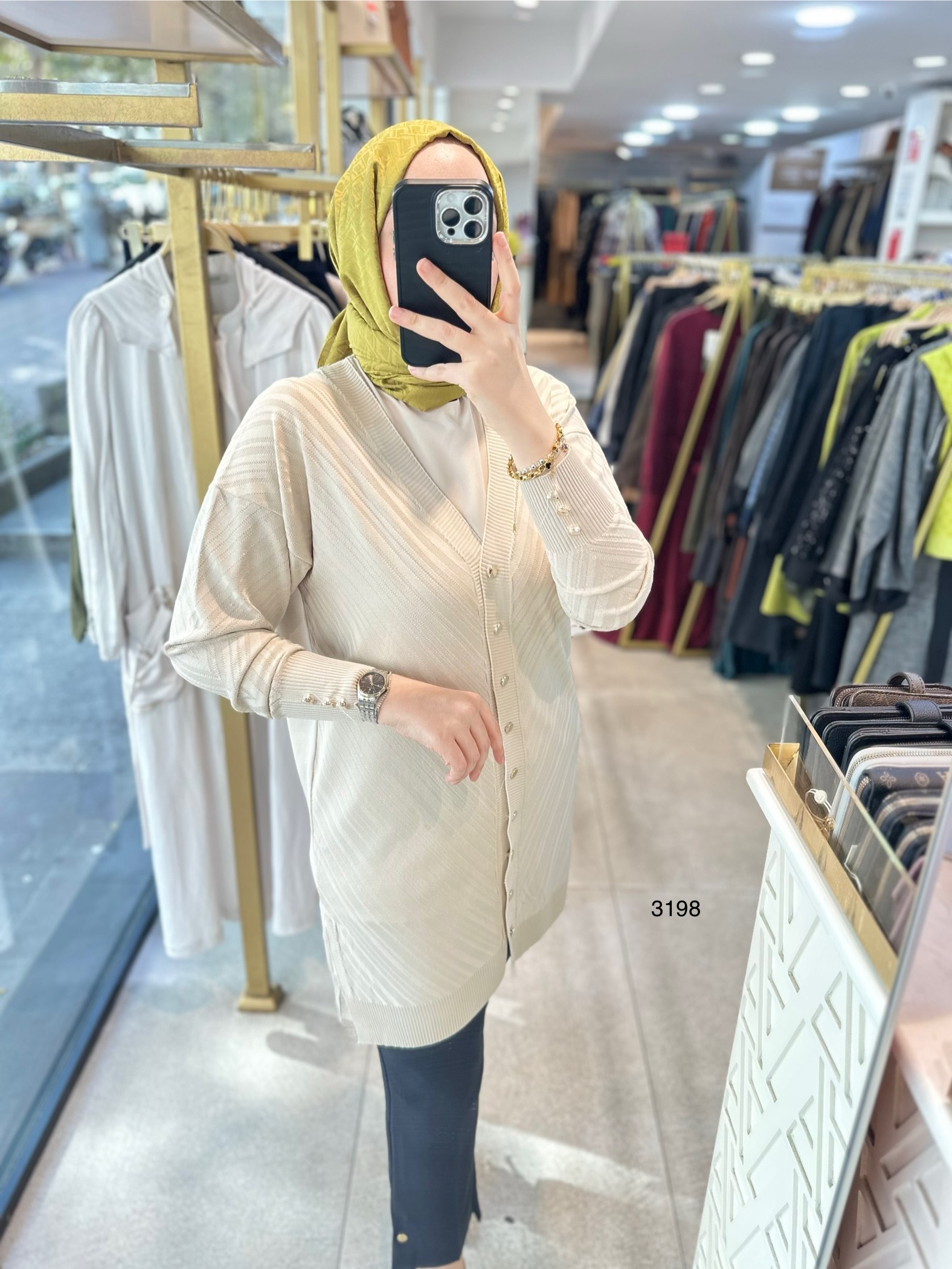 3198 Çizgi Desenli Triko - Görsel 5