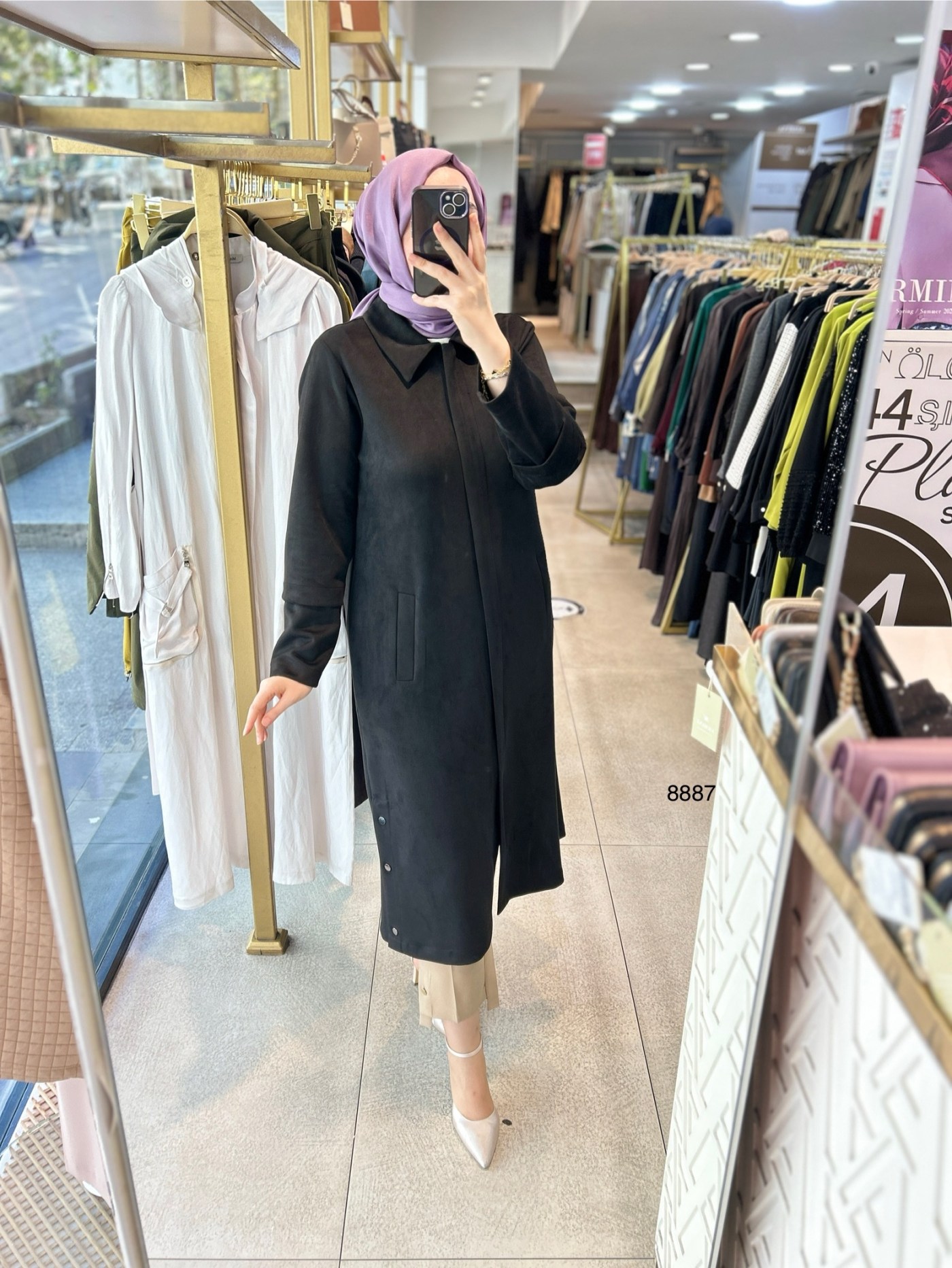 8887 Çıt Çıt Detaylı Nubuk Kap