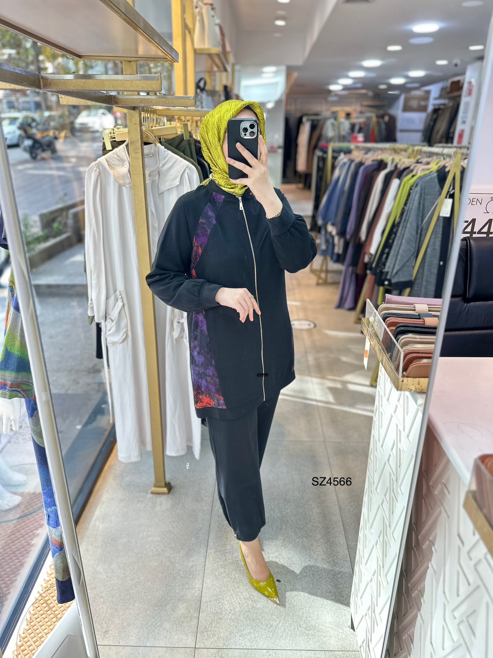 SZ4566 Desenli Fermuarlı Takım - Görsel 8