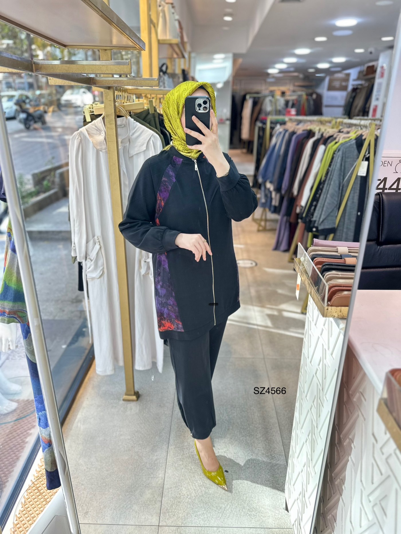 SZ4566 Desenli Fermuarlı Takım