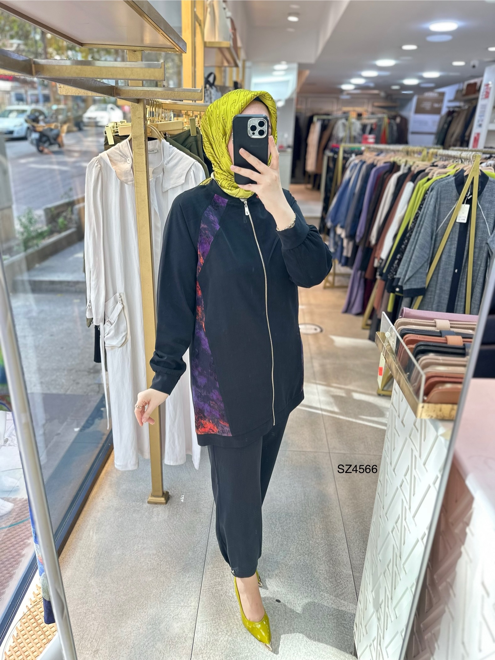 SZ4566 Desenli Fermuarlı Takım - Görsel 9