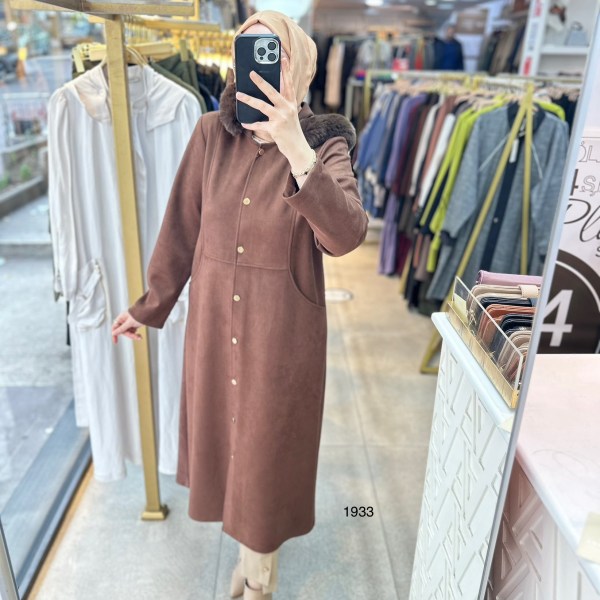 1933 KÜRK DETAYLI NUBUK KAP - Görsel 15