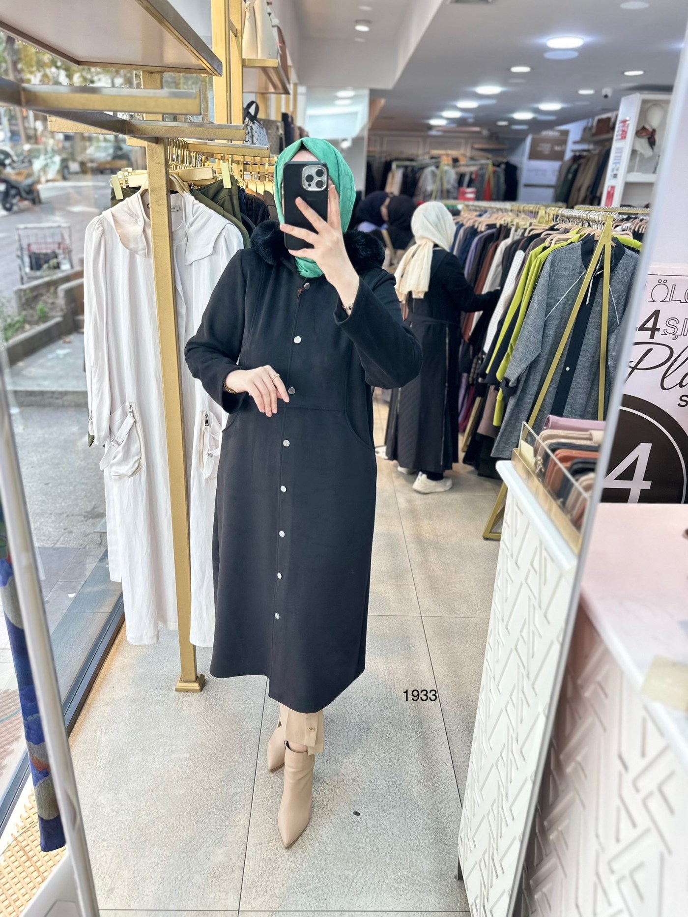 1933 KÜRK DETAYLI NUBUK KAP