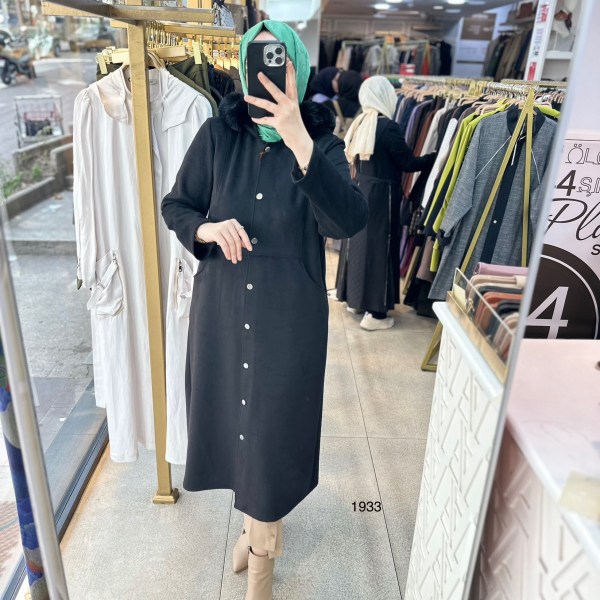 1933 KÜRK DETAYLI NUBUK KAP - Görsel 2