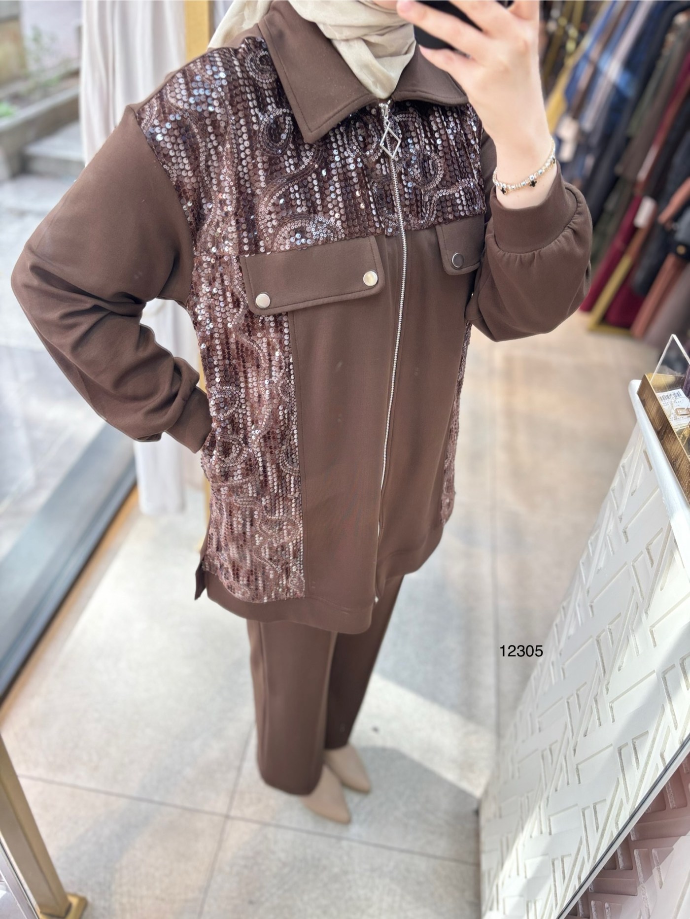 12305 Payetli Cep Detaylı Takım