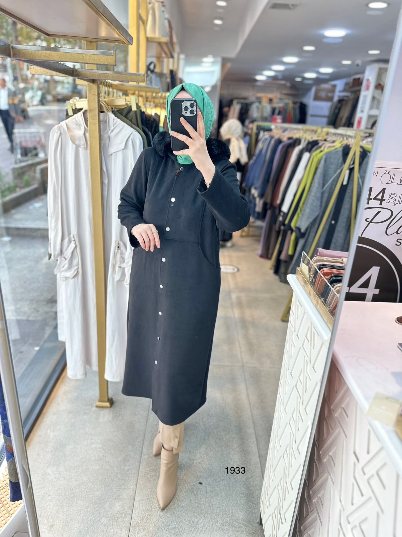 1933 KÜRK DETAYLI NUBUK KAP