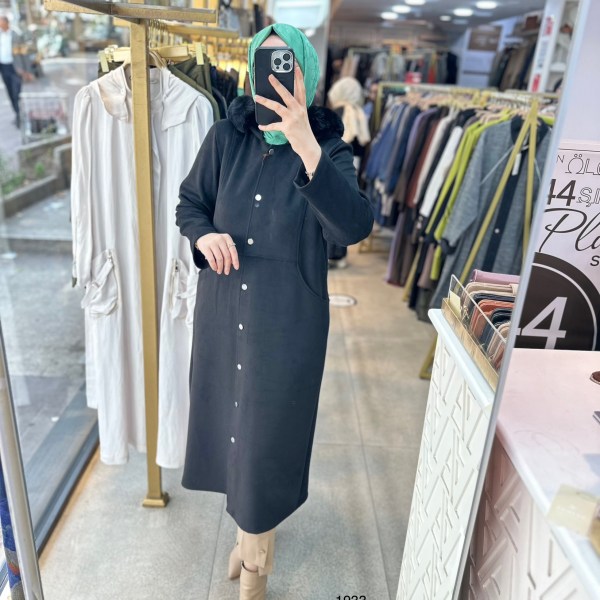 1933 KÜRK DETAYLI NUBUK KAP - Görsel 1