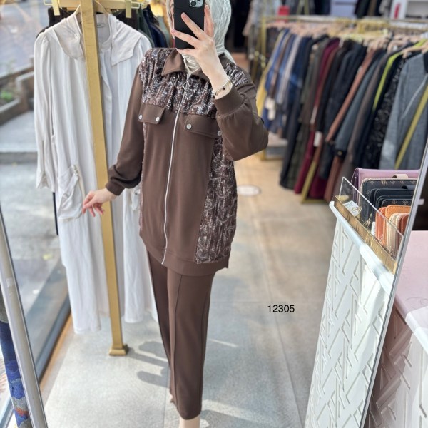 12305 Payetli Cep Detaylı Takım - Görsel 7