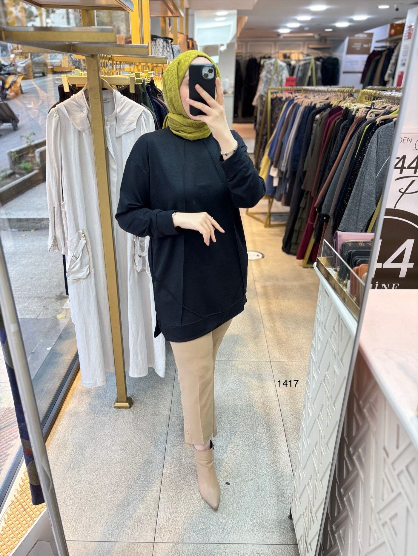 1417 PAT DETAYLI OYSHO TUNİK