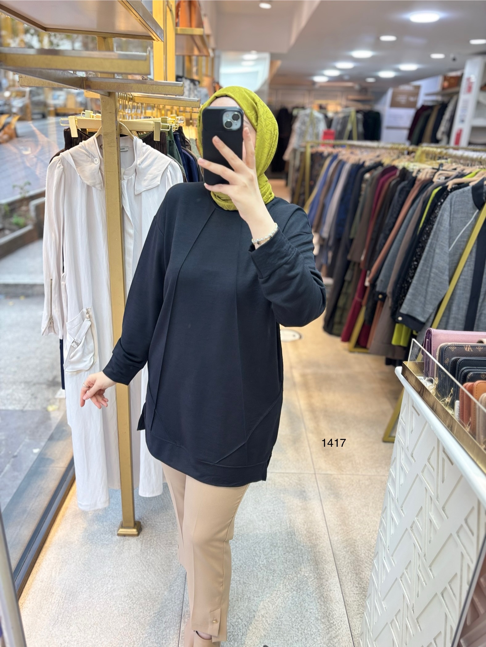 1417 PAT DETAYLI OYSHO TUNİK - Görsel 12