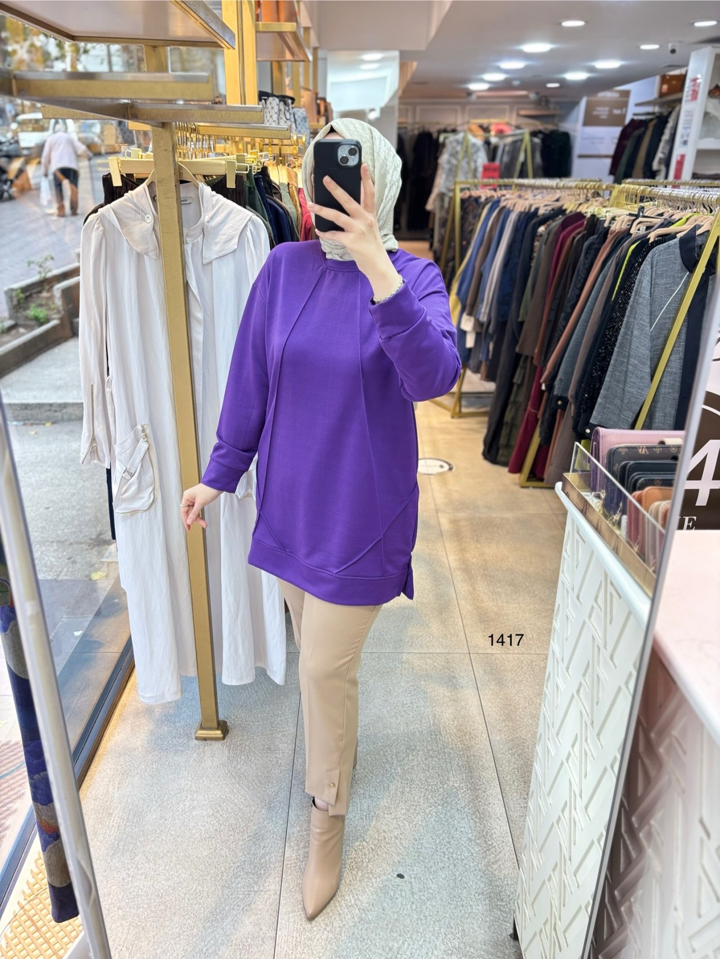 1417 PAT DETAYLI OYSHO TUNİK