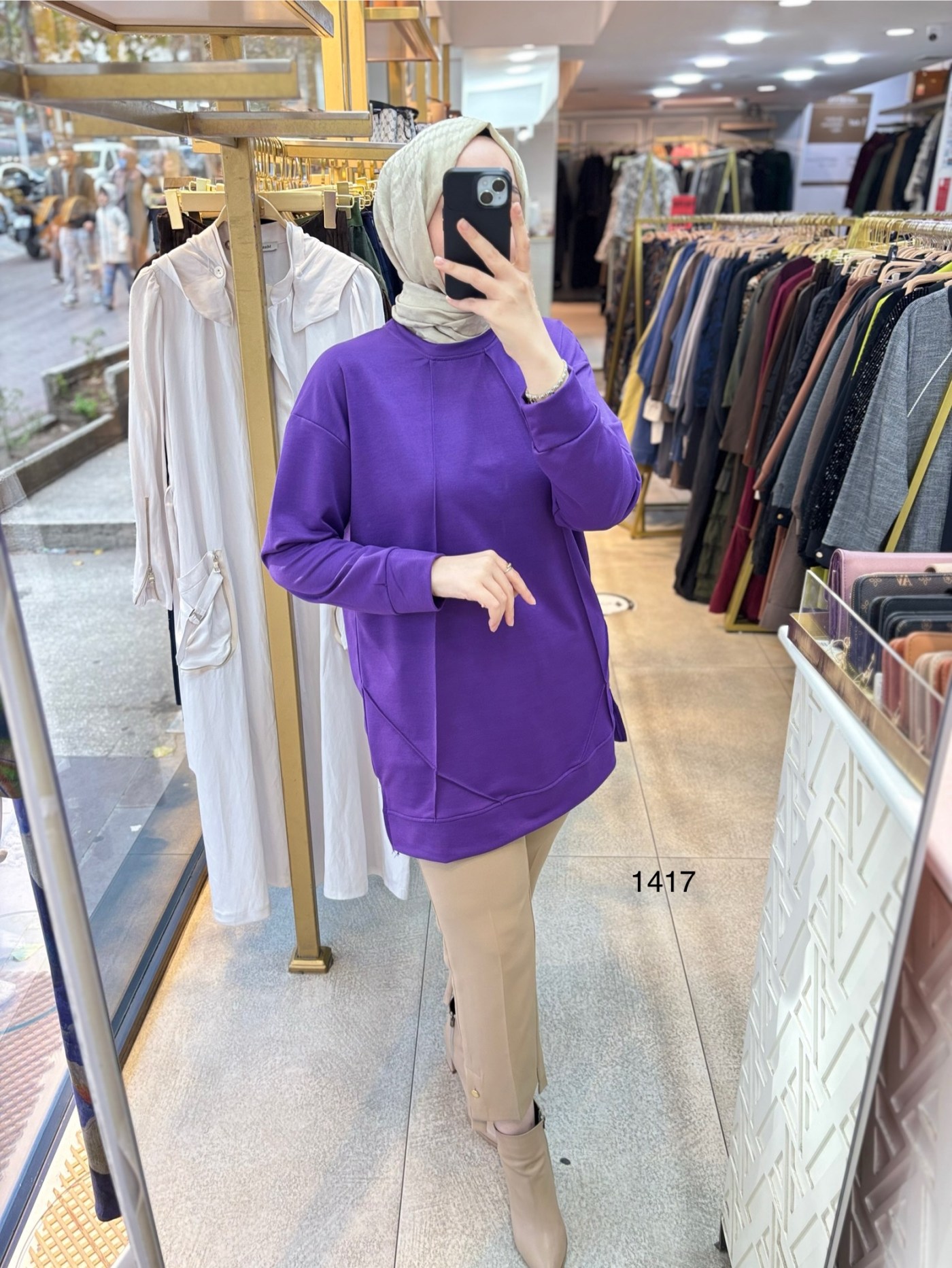 1417 PAT DETAYLI OYSHO TUNİK