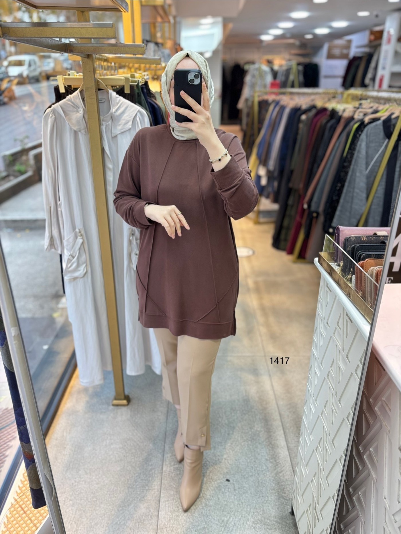 1417 PAT DETAYLI OYSHO TUNİK