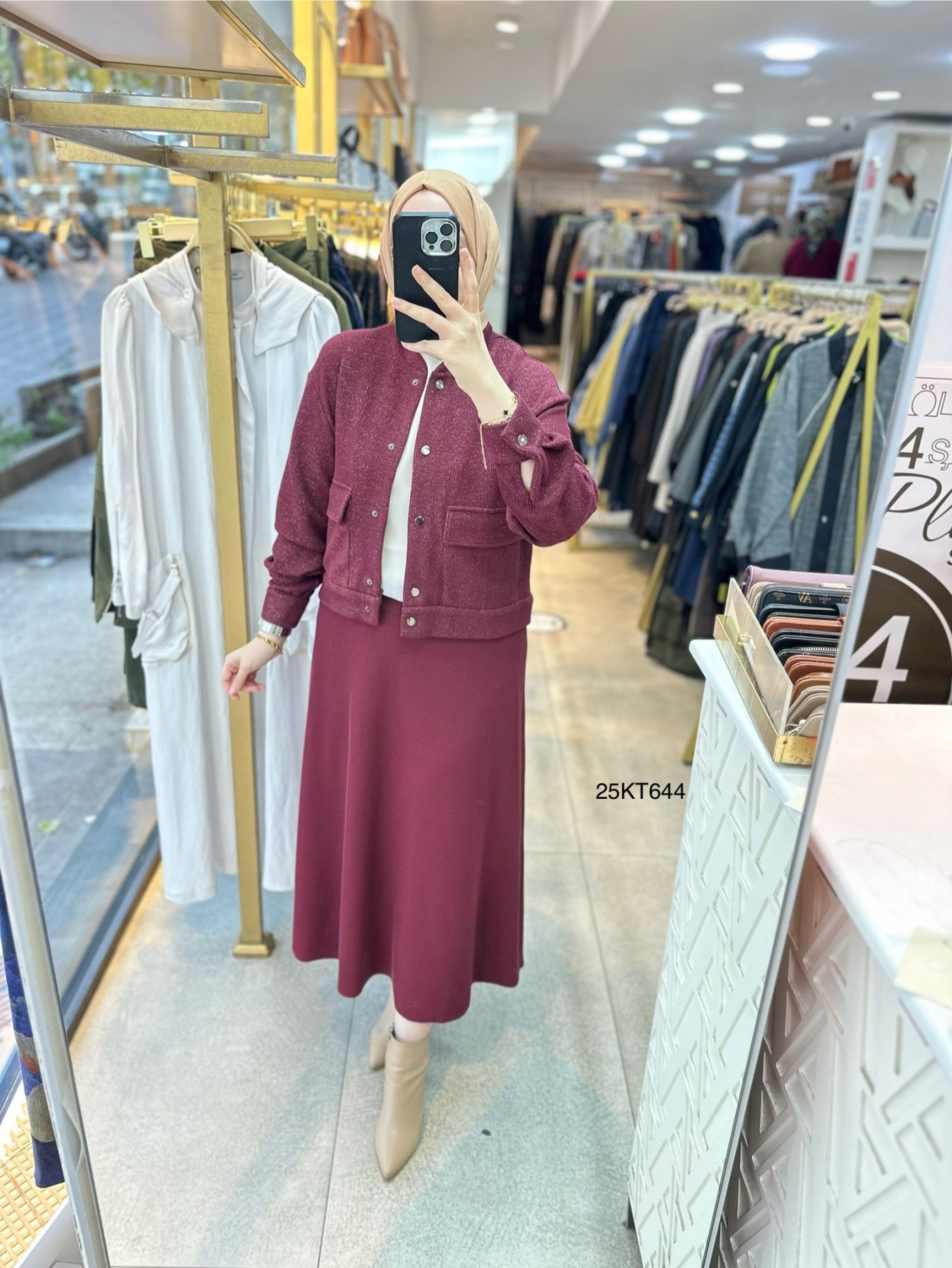 25KT644 Armine Trend Simli Triko Takım