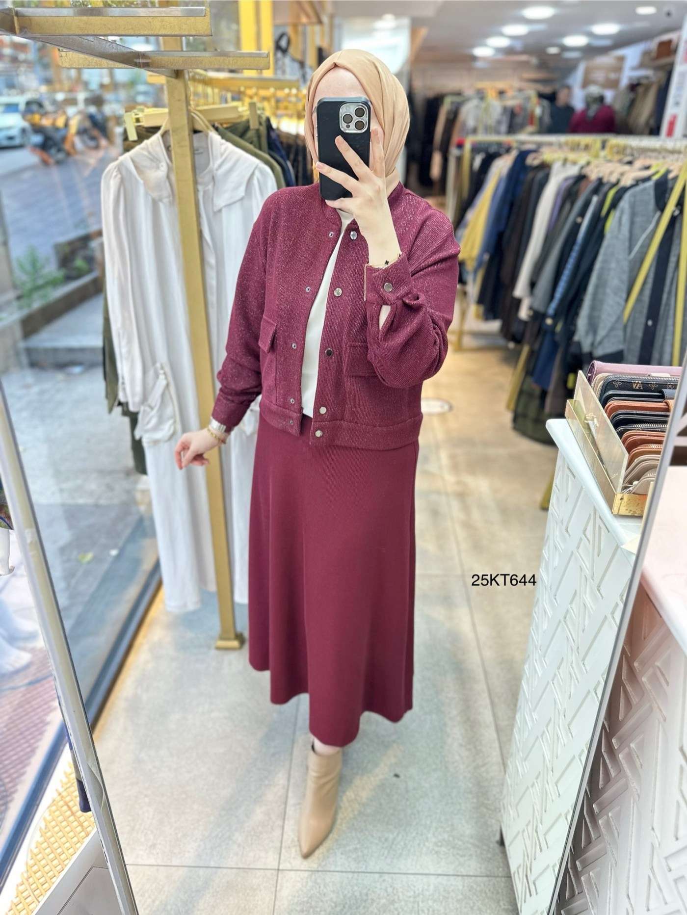 25KT644 Armine Trend Simli Triko Takım